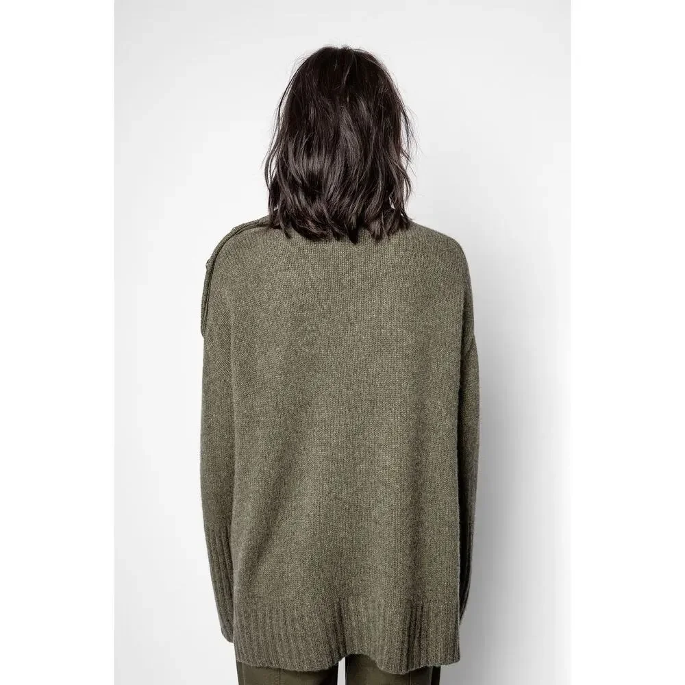 Zadig & Voltaire Green 100% Cashmere Malta Knit Sweater Size XS - Picture 3 of 9